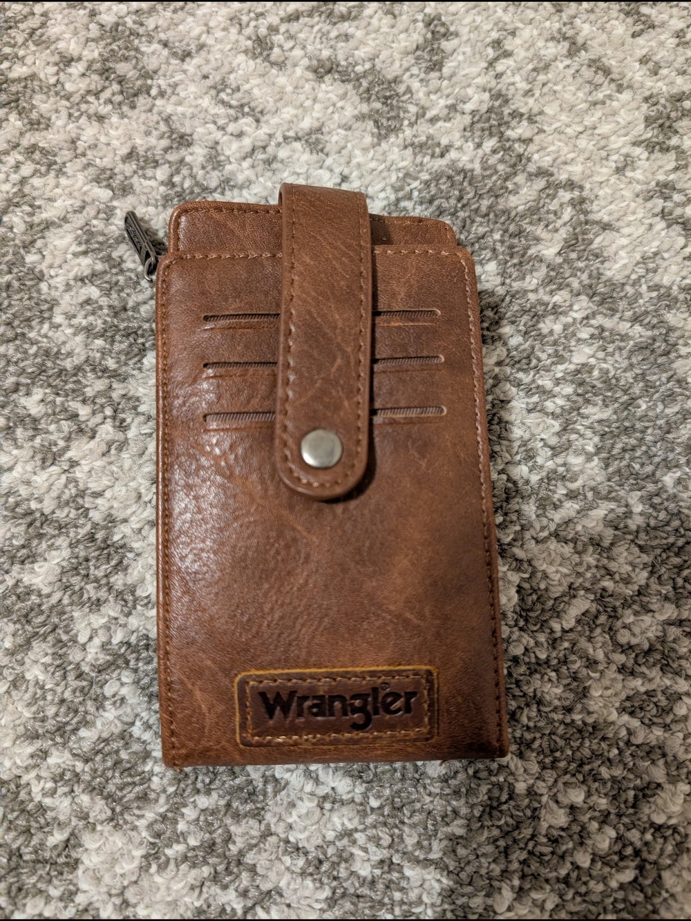 Wrangler Brown Leather Card Wallet